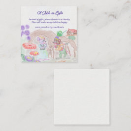 Aangepast Kinder kunstwerk, twee leuke muis, bloem Informatiekaartje