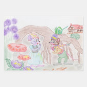 Aangepast Kinder kunstwerk, twee leuke muis, bloem Inpakpapier Vel (Voorkant 2)