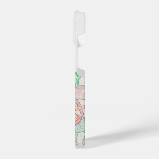 Aangepast Kinder kunstwerk, twee leuke muis, bloem iPhone Hoesje (Linkerkant)