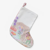 Aangepast Kinder kunstwerk, twee leuke muis, bloem Kleine Kerstsok (Voorkant (Hangend))