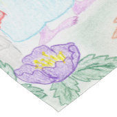 Aangepast Kinder kunstwerk, twee leuke muis, bloem Korte Tafelloper (Hoek)