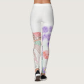 Aangepast Kinder kunstwerk, twee leuke muis, bloem Leggings (Achterkant)