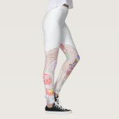 Aangepast Kinder kunstwerk, twee leuke muis, bloem Leggings (Rechts)