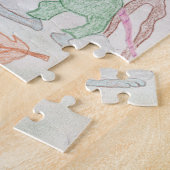 Aangepast Kinder kunstwerk, twee leuke muis, bloem Legpuzzel (Zijkant)