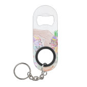 Aangepast Kinder kunstwerk, twee leuke muis, bloem Mini Flessenopener (Voorkant)