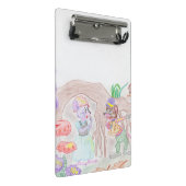 Aangepast Kinder kunstwerk, twee leuke muis, bloem Mini Klembord (Schuin)