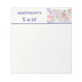 Aangepast Kinder kunstwerk, twee leuke muis, bloem Notitieblok (Voorkant)