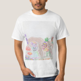 Aangepast Kinder kunstwerk, twee leuke muis, bloem T-shirt