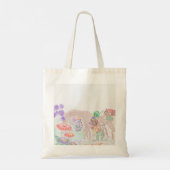 Aangepast Kinder kunstwerk, twee leuke muis, bloem Tote Bag (Achterkant)