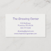 Aangepast Kinder kunstwerk, twee leuke muis, bloem Visitekaartje (Achterkant)