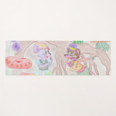 Aangepast Kinder kunstwerk, twee leuke muis, bloem Yogamat (Voorkant (horizontaal))