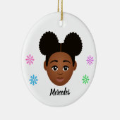 Aangepast Kinder natuurlijk haar Keramisch Ornament (Rechts)