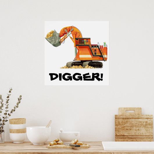 Aangepast Kinder Oranje Poster  (Keuken)