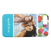 Aangepast kinder patroon met foto- en naamronden 2 Case-Mate iPhone case (Achterkant (Horizontaal))