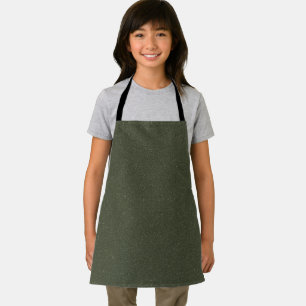 Aangepast Kinder Schort – Moss Green Textured Styl