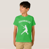 Aangepast kinder tennisfeestje bij shirten t-shirt (Voorkant volledig)