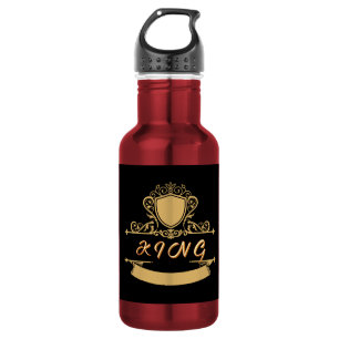 Aangepast KING Gouden Schild Embleem Hydratiereser Waterfles