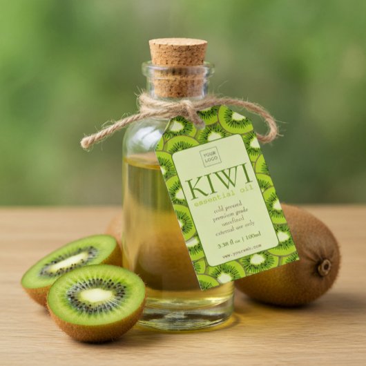Aangepast Kiwi-essentiële-olie-etiket Cadeaulabel