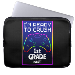 Aangepast Klaar om te Verpletteren Terug naar Scho Laptop Sleeve