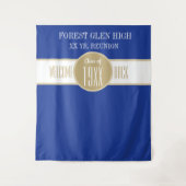 Aangepast!! Klasse reünie foto achtergrond Wandkleed (Voorkant)