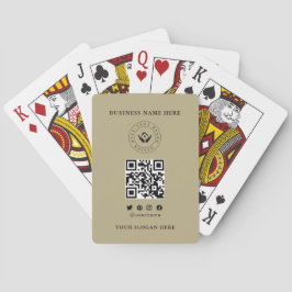 Aangepast Klassiek Bedrijfslogo & QR-code Pokerkaarten