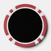Aangepast Klassiek Elegant Monogram Zwart Poker Chips (Achterkant)