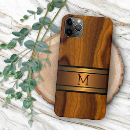Aangepast Klassiek Koel Trendy Houtstructuurpatroo iPhone 16 Pro Max Hoesje