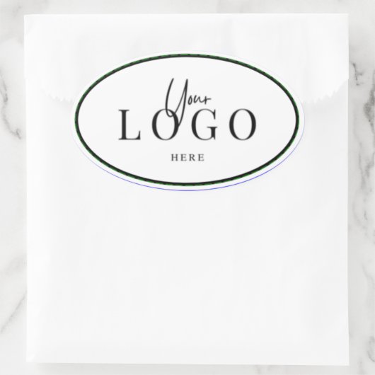 Aangepast klassiek logo ovale sticker (Tas)