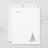 Aangepast klassiek ontwerp van bladgroen kerstfees notitiekaartje (Achterkant)