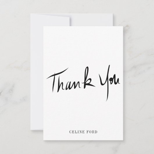 Aangepast, klassieke handmatige dank bedankkaart (Voorkant)