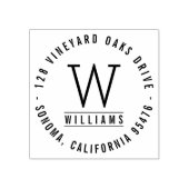 Aangepast Klassieke monogram retouradres Rubberstempel (Afrduk)