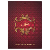 Aangepast klassieker zwart-wit zwart-witmonster klembord (Achterkant)