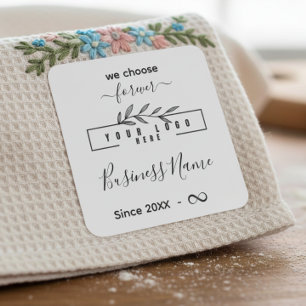 Aangepast kledinglabel Naaien of haken met logo Labels