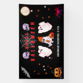 Aangepast klein bedrijfslogo Halloweenfeest Spandoek (Verticaal)