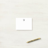 Aangepast klein bedrijfslogo minimalistisch post-it® notes (Op bureau)