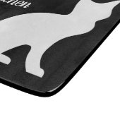 Aangepast klein glazen snijbord met een schattige  snijplank (Hoek)