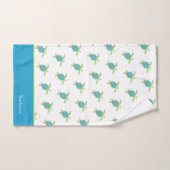 Aangepast klein Zee Kustschildpad Blauwgroen blauw Bad Handdoek (Handdoek)