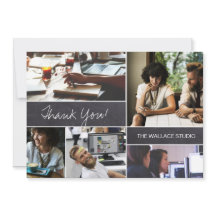 Aangepast kleine bedrijf Fotocollage bedankt