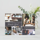 Aangepast kleine bedrijf Fotocollage bedankt (Staand voorkant)