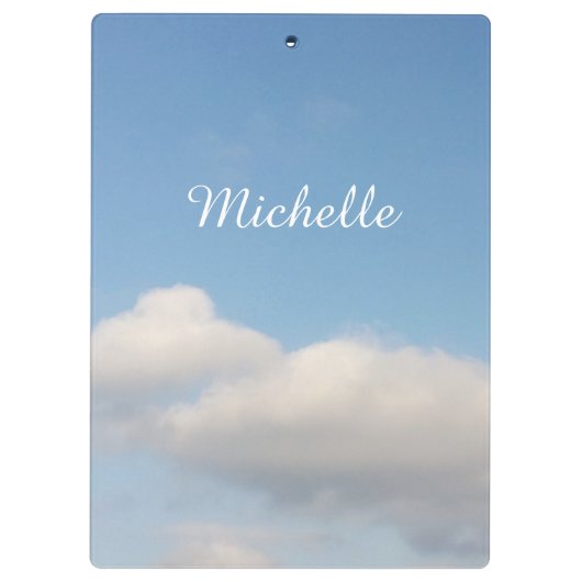 Aangepast klembord | Blauwe hemel en witte wolken (Achterkant)