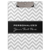 Aangepast klembord | Cool grijs chevron-patroon (Voorkant)