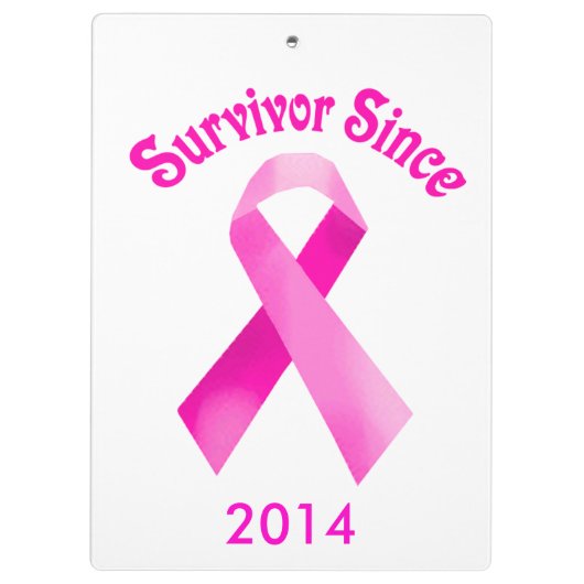 Aangepast klembord voor borstkanker roze lint (Achterkant)