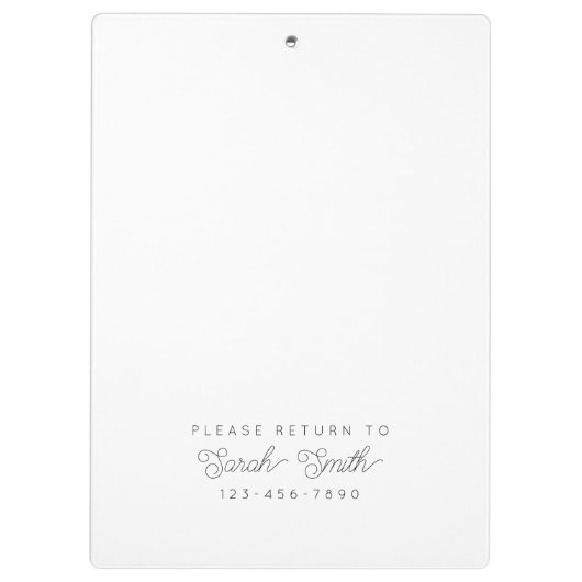 Aangepast klembord voor docent of student (Achterkant)