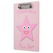 Aangepast klembord voor  roze ster (Links)