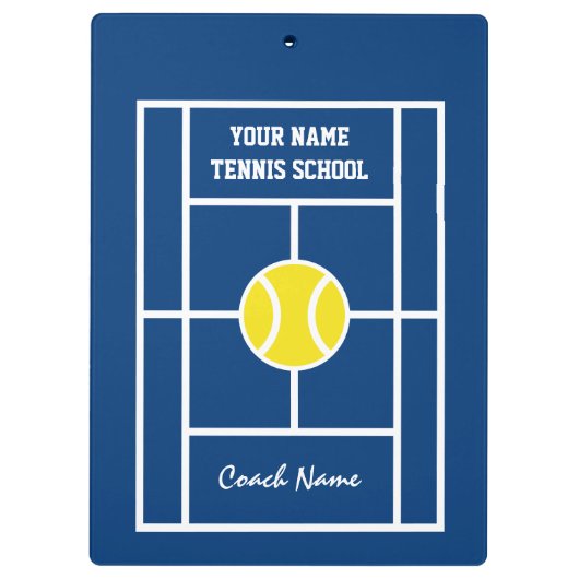 Aangepast klembord voor tennistrainers (Achterkant)