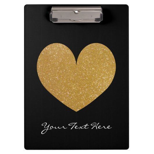 Aangepast klembord voor zwart-wit en faux goudglit (Voorkant)