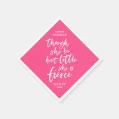 Aangepast Kleur Script Klein Maar Fierce Shakespea Servet (Hoek)