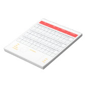 Aangepast kleurenblad voor Bowling | 10-pins Bowli Notitieblok (Linkerzijde)