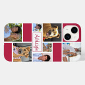Aangepast kleurenblok 7 Foto Collage Aangepast Case-Mate iPhone Case (Achterkant (horizontaal))