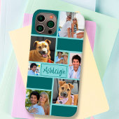 Aangepast kleurenblok 7 Foto Collage Aangepast Case-Mate iPhone Case